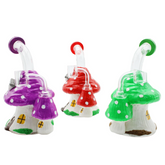 7" BEND TUBE WATER PIPE WITH MUSHROOM (Multicolor)